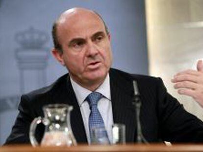 El ministro de Econom&iacute;a, Luis de Guindos. 