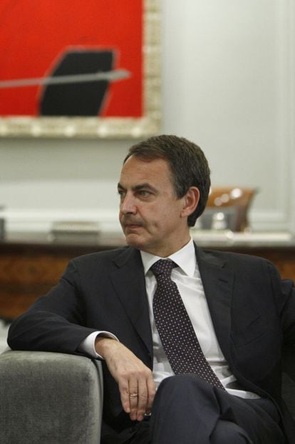 José Luis Rodríguez Zapatero, en el Palacio de la Moncloa.