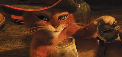 Fotograma de la película de animación <i>El gato con botas.</i>