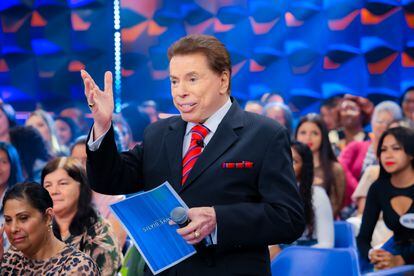 Silvio Santos, durante la grabación de su programa, que lleva 60 años en antena.