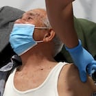 Vaccination of mutualists over 80 years of age at the Isabel Zendal Nursing Hospital in Madrid, on March 17.