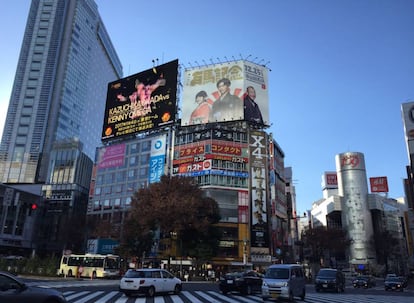 Famoso cruce de Shibuya.