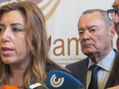 Susana D&iacute;az, esta ma&ntilde;ana en las jornadas de la asociaci&oacute;n minera.