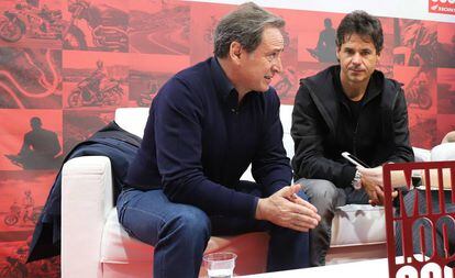 Sito Pons y Álex Crivillé, durante la entrevista.