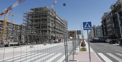 Viviendas en construcción en el Cañaveral, en Madrid.