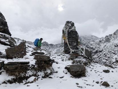 Lakpa Nuru Sherpa, uno de los autores del libro ‘Sherpas. La otra historia del Himalaya’ en el Zetra La.