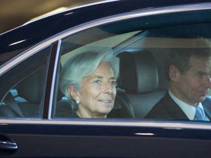 La directora gerente del FMI, Christine Lagarde, en Bruselas.