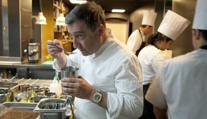 El cocinero Joan Roca, en el Celler de Can Roca, el pasado domingo. 