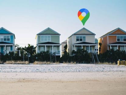 Casa de la playa en Google Maps.