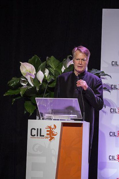 Jean-Marie Le Clézio, el martes en el VII Congreso Internacional de la Lengua en San Juan de Puerto Rico.