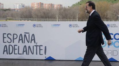 Mariano Rajoy, presidente del Gobierno y del PP, en el congreso del partido.