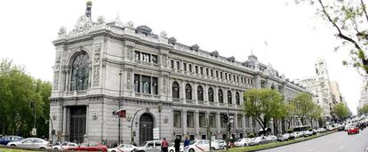 Vista de la fachada del Banco de España.