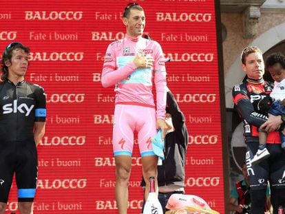 Ur&aacute;n, Nibali y Evans, el podio final del Giro.