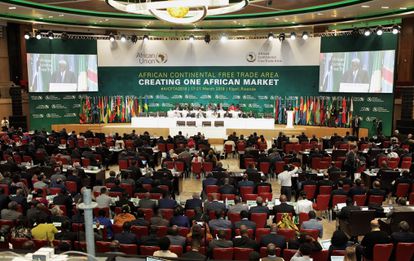 Cumbre de la Unión Africana, celebrada en Kigali (Ruanda) en marzo de 2018, durante la que se presentó el Acuerdo de Libre Comercio Continental Africano.