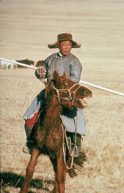 Un pastor de las planicies de Mongolia en 1962.