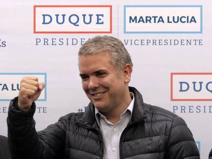 El candidato presidencial colombiano Iván Duque.