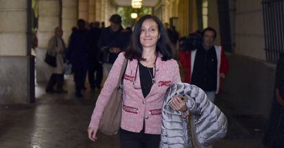 La juez María Núñez, en los juzgados sevillanos.