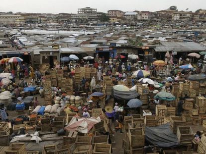 El mercado de Kumasi, Ghana