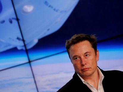 Elon Musk, en una conferencia de prensa en Cabo Cañaveral, Florida, el 2 de marzo de 2019.