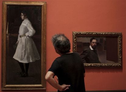 En la imagen, los cuadros 'María vestida de blanco' y Retrato de Sorolla'