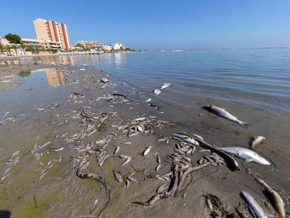 Efectos de la última gota fría en el mar Menor (Murcia).
