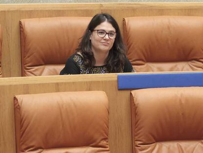 La diputada de Podemos en La Rioja, Raquel Romero. En vídeo, declaraciones de Romero tras la reunión con el PSOE el miércoles por la noche.