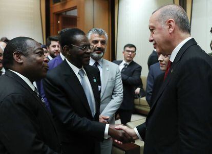 Teodoro Obiang, durante una visita a Turquía el 9 de julio.
