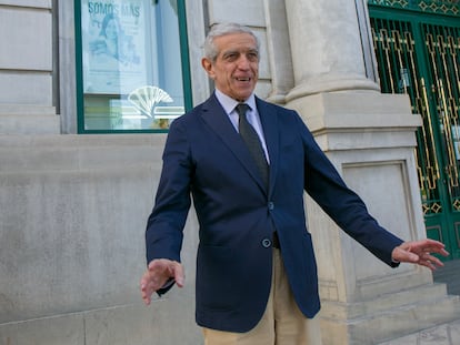 Braulio Medel, este martes en la sede de la Fundación Unicaja en la Plaza de la Marina de Málaga, el día en que deja la presidencia de la institución.
