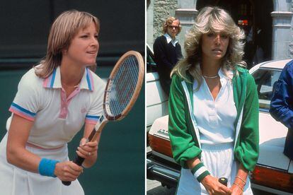 A la izquierda, Chris Evert-Lloyd. A la derecha, la actriz Farrah Fawcett, una asidua del tenis.