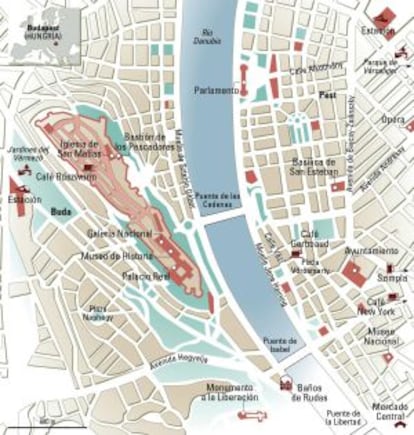 Mapa de Budapest.