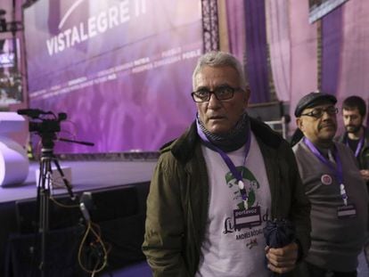 El diputado de Podemos Diego Ca&ntilde;amero, en Vistalegre.