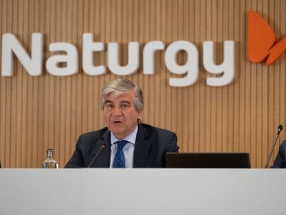 El presidente de Naturgy, Francisco Reynés, este lunes en la presentación de resultados.