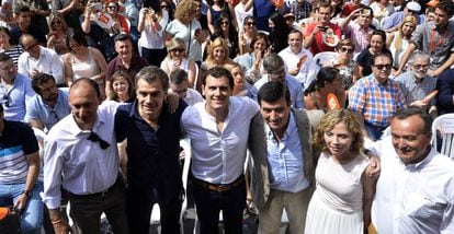 Albert Rivera, en un acto electoral en Valencia.