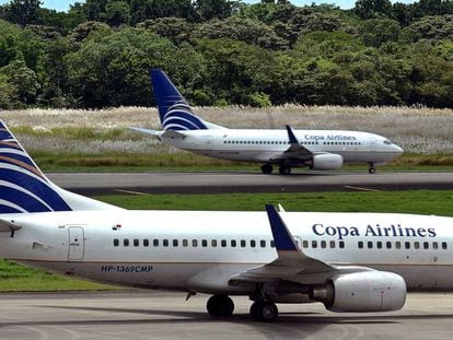 Dos aviones de la aerol&iacute;nea Copa Airlines.