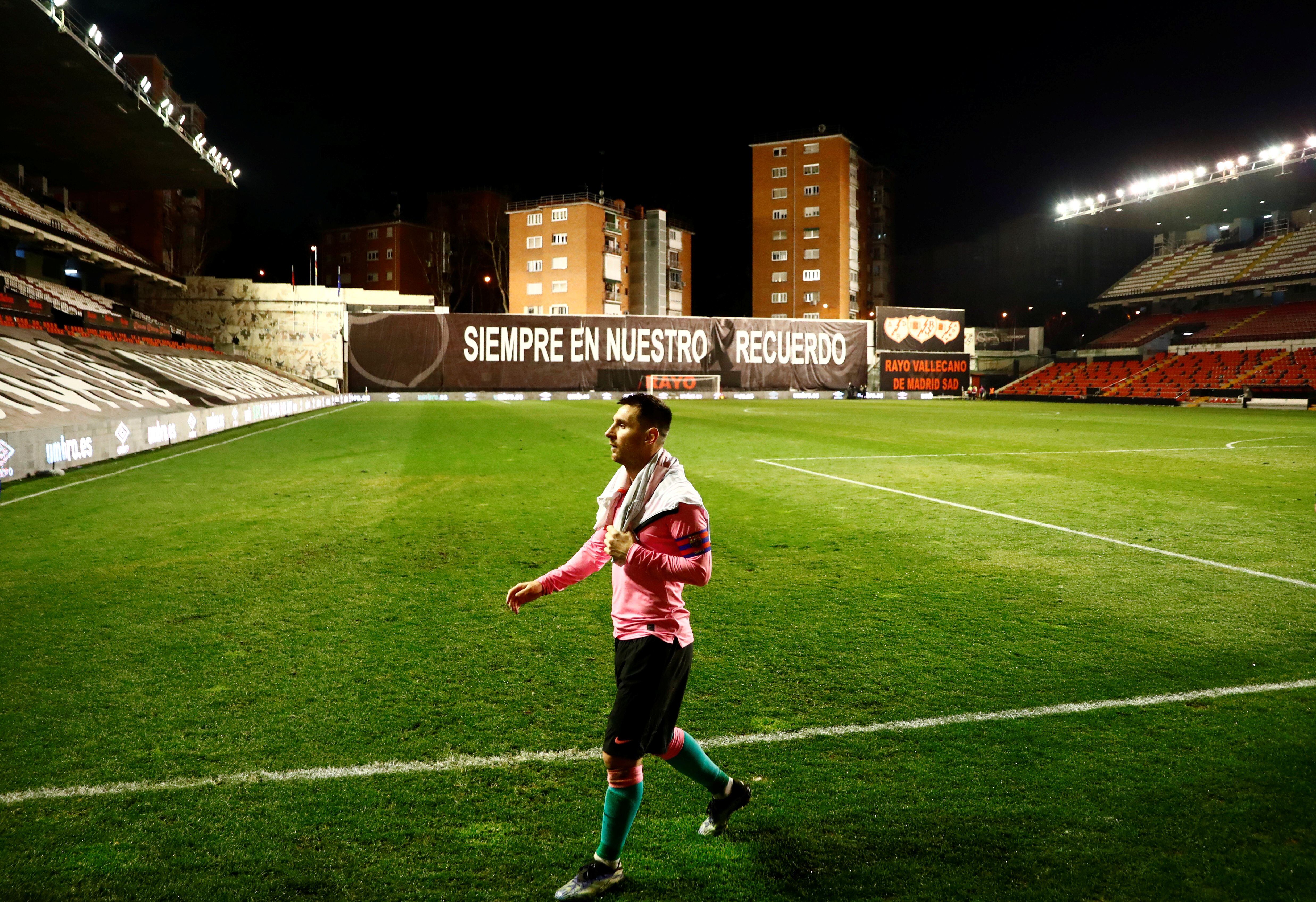 Leo Messi, tras el partido de Copa ante el Rayo.