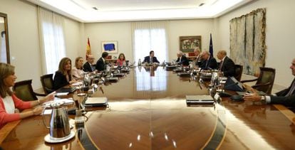 Reuni&oacute;n del Consejo de Ministros presidido por Rajoy en septiembre.