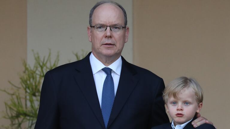 Alberto de Mónaco, con su hijo.
