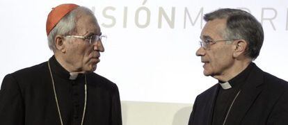 Rouco Varela con su obispo auxiliar, C&eacute;sar Franco, coordinador de &#039;Misi&oacute;n Madrid 2012-2013&#039;.