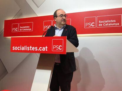 El primer secretario del PSC, Miquel Iceta, en el Consejo Nacional del PSC.