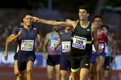 Mechaal, el pasado domingo, ganando en Barcelona el campeonato de España de 1.500m.