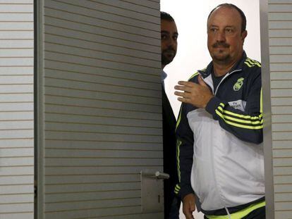 Benítez, a su llegada a la sala de prensa / Foto: REUTERS/ Vídeo: ATLAS