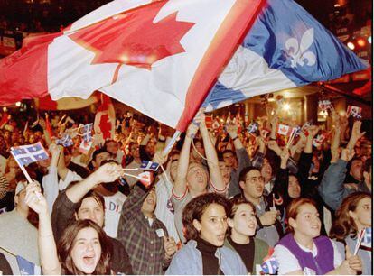 Refer&eacute;ndum sobre la independencia de Quebec en 1995.