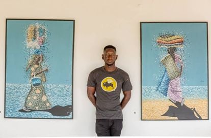 El artista maliense Mohamed Dembélé.