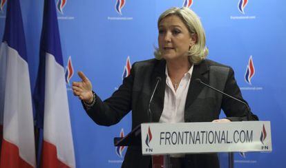 Marine Le Pen, tras conocerse los resultados.