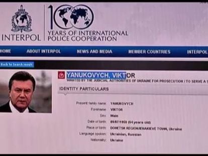 Interpol lanza una orden de búsqueda del expresidente ucranio Yanukóvich