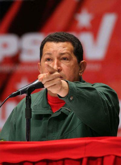 Hugo Chávez, el pasado día 31 de mayo durante un acto de su partido.