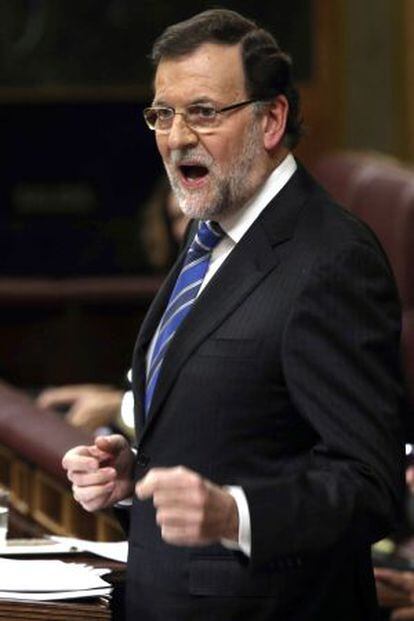 Mariano Rajoy, durante el debate.