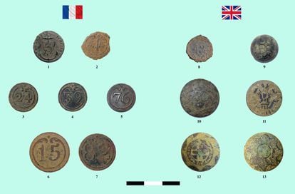 Buttons recovered in the second phase of the investigation of Marialba (Salamanca).