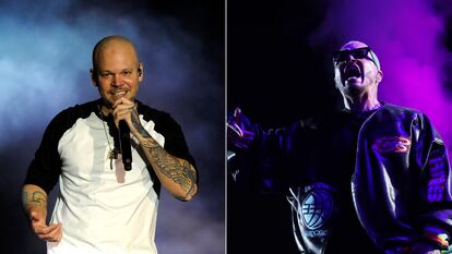 Los músicos Residente y J Balvin.