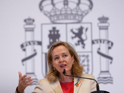 La vicepresidenta primera y ministra de Asuntos Económicos, Nadia Calviño.